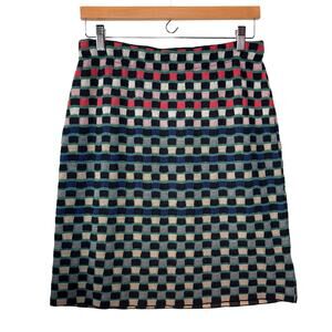 ALDO MARTINS Wool Blend‎ Knit Skirt Size M Stretch Multicolor Eclectic Anthro